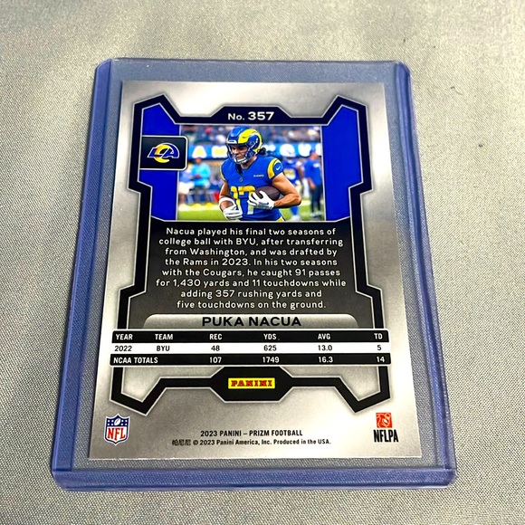 Puka Nakua Prizm Rookie Card - Picture 2 of 2
